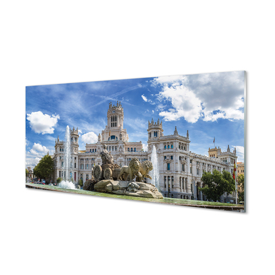 Tableaux sur verre acrylique Espagne fontaine palace madrid