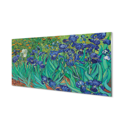Tableaux sur verre acrylique Fleurs d'art iris