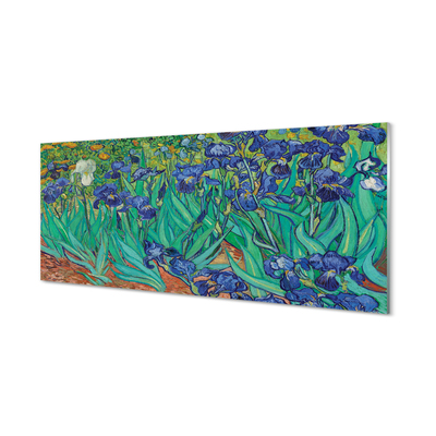 Tableaux sur verre acrylique Fleurs d'art iris