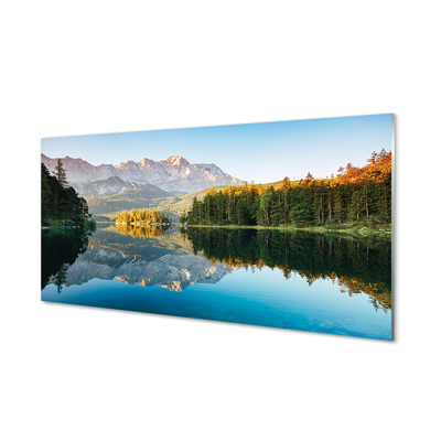 Tableaux sur verre acrylique Lac forestier allemagne montagne