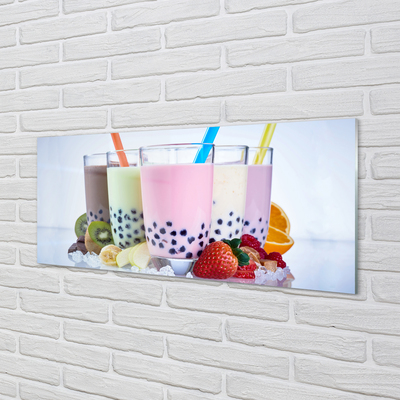 Tableaux sur verre acrylique Milk-shakes aux fruits