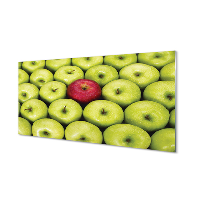 Tableaux sur verre acrylique Les pommes vertes et rouges