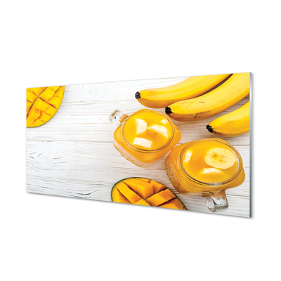 Tableaux sur verre acrylique Smoothie à la mangue banane