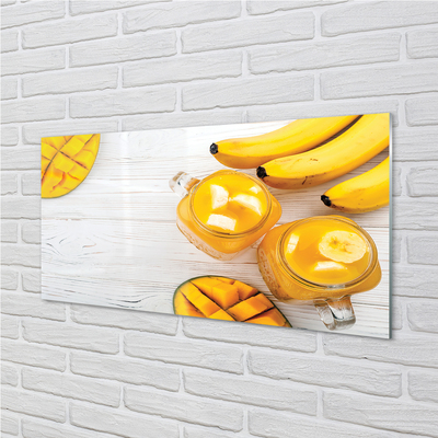 Tableaux sur verre acrylique Smoothie à la mangue banane