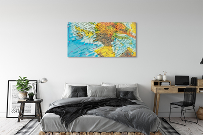 Tableaux sur verre acrylique Plan du globe