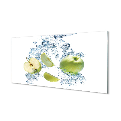 Tableaux sur verre acrylique Pomme eau coupé en tranches