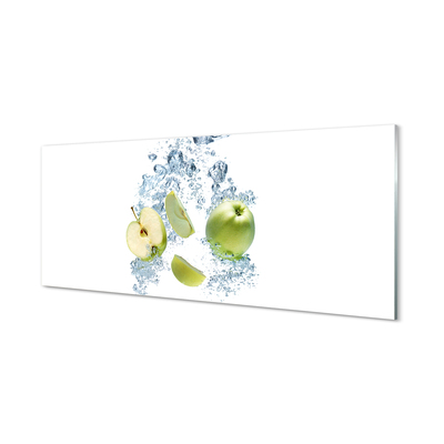 Tableaux sur verre acrylique Pomme eau coupé en tranches