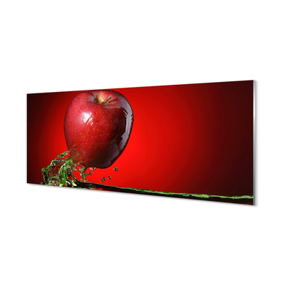 Tableaux sur verre acrylique Pomme dans l'eau