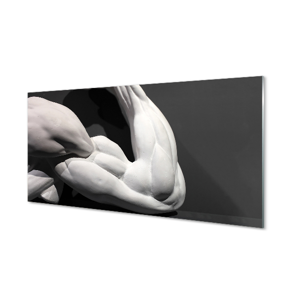 Tableaux sur verre acrylique Noir et blanc muscle