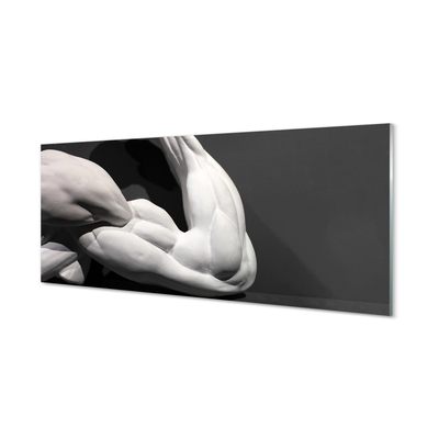 Tableaux sur verre acrylique Noir et blanc muscle