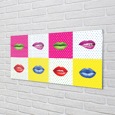 Tableaux sur verre acrylique Lèvres colorées