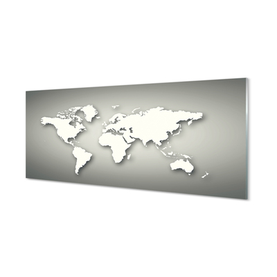 Tableaux sur verre acrylique Fond gris carte blanche