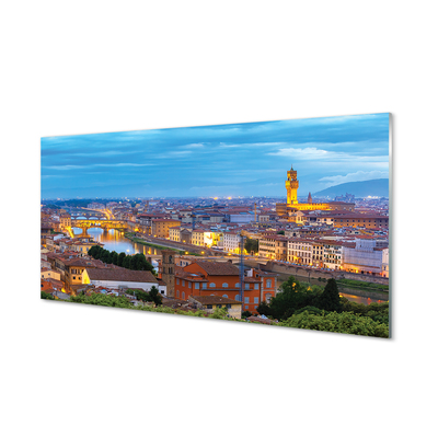 Tableaux sur verre acrylique Panorama italie sunset