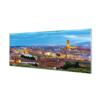 Tableaux sur verre acrylique Panorama italie sunset