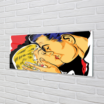 Tableaux sur verre acrylique Les gens embrassent