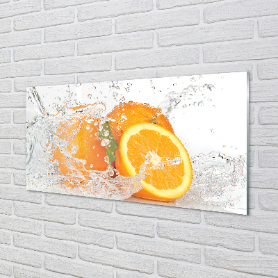 Tableaux sur verre acrylique Oranges dans l'eau