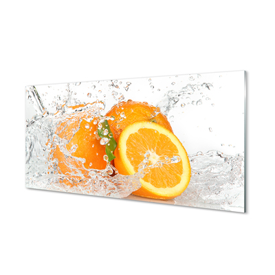 Tableaux sur verre acrylique Oranges dans l'eau
