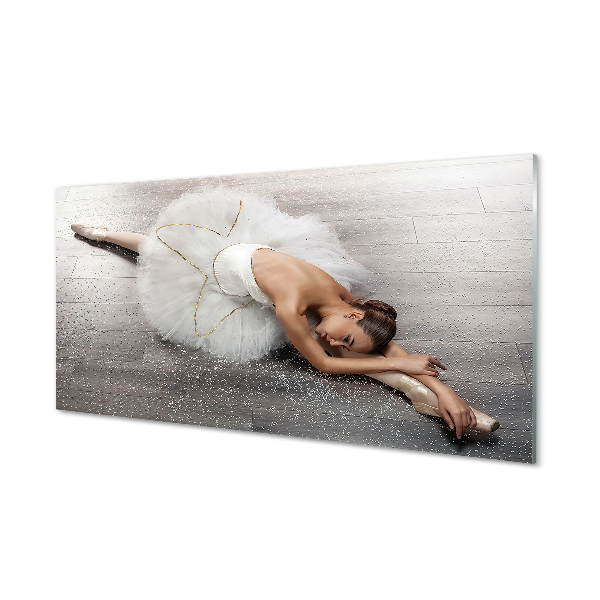 Tableaux sur verre acrylique Robe de ballerine blanche femme