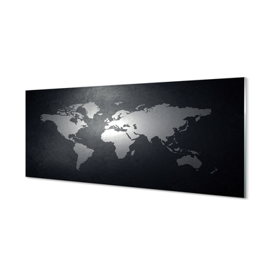 Tableaux sur verre acrylique Fond noir carte blanche