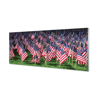 Tableaux sur verre acrylique États-unis flags