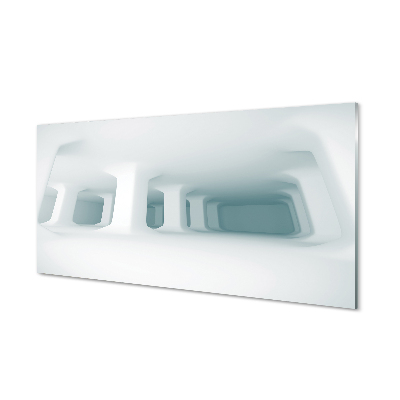 Tableaux sur verre acrylique Blanc support 3d