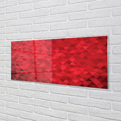 Tableaux sur verre acrylique Triangles rouges de motif