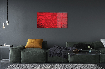 Tableaux sur verre acrylique Triangles rouges de motif