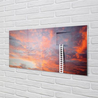 Tableaux sur verre acrylique Ciel coucher de soleil ladder