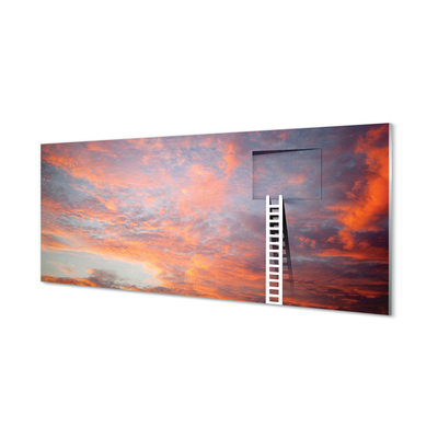 Tableaux sur verre acrylique Ciel coucher de soleil ladder