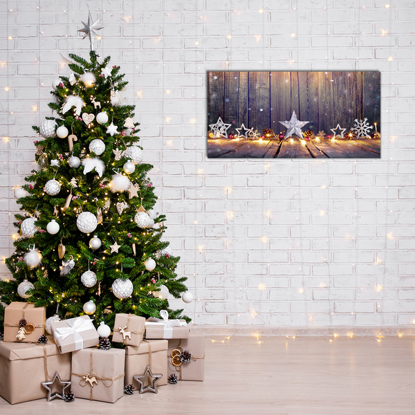 Tableaux sur verre acrylique Décorations de Noël Lumières étoiles