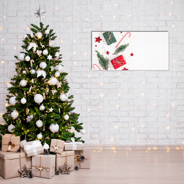 Image sur verre acrylique Confiserie de Noël Cadeaux