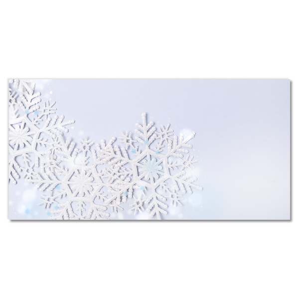 Tableaux sur verre acrylique Les flocons de neige d'hiver de neige