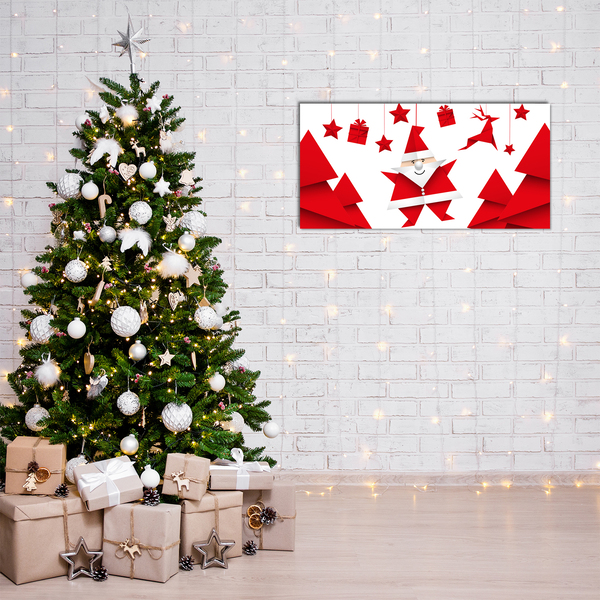 Image sur verre acrylique Cadeaux de Noël Saint-Père