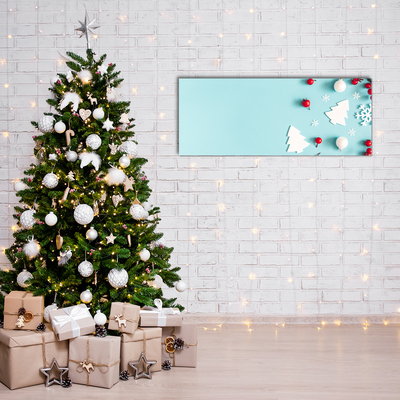 Image sur verre acrylique Ornements de Noël flocons de neige