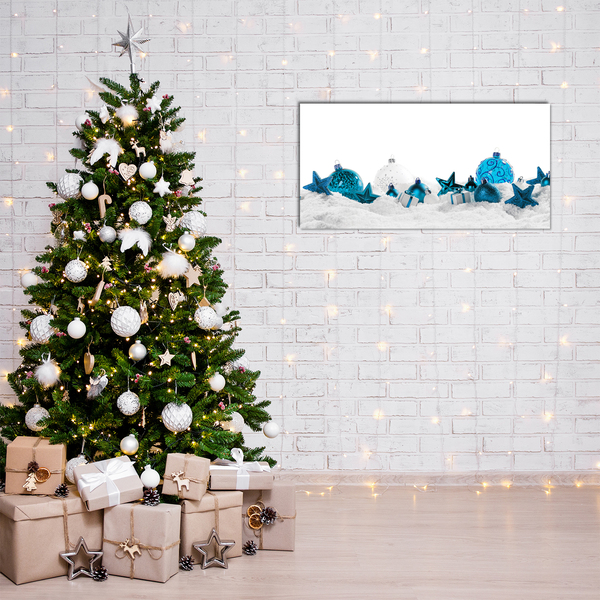 Tableaux sur verre acrylique boules de neige Décorations de Noël