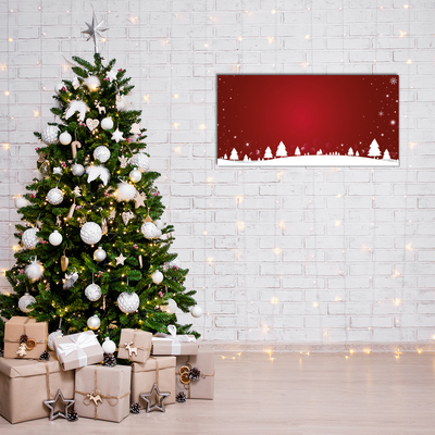 Image sur verre acrylique arbre de Noël flocons de neige de Noël