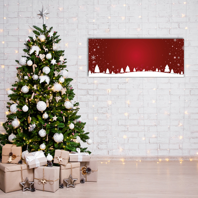 Image sur verre acrylique arbre de Noël flocons de neige de Noël