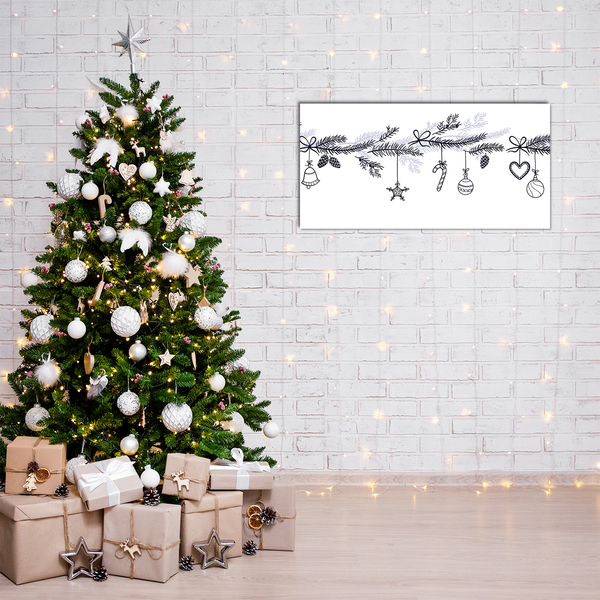 Tableaux sur verre acrylique Vacances d'hiver Décorations de Noël