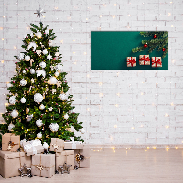 Tableaux sur verre acrylique Cadeaux de Noël d'hiver de vacances