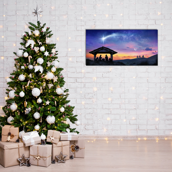 Image sur verre acrylique Stable Noël Jésus