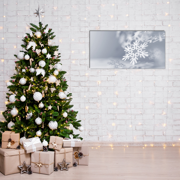Tableaux sur verre acrylique Décoration de Noël flocon de neige