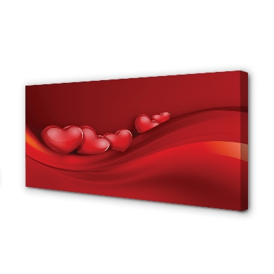 Tableaux sur toile canvas Fond coeur rouge