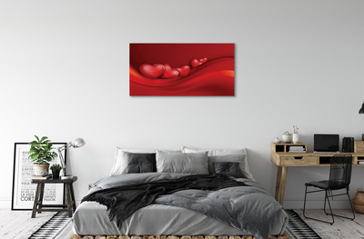 Tableaux sur toile canvas Fond coeur rouge