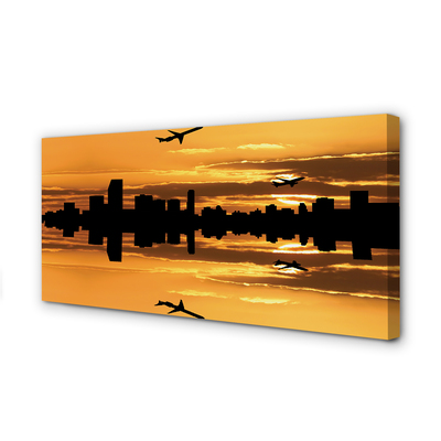 Tableaux sur toile canvas Soleil ville d'avion