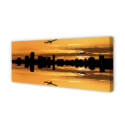 Tableaux sur toile canvas Soleil ville d'avion