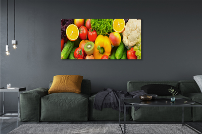 Tableaux sur toile canvas Concombre kiwi choux-fleurs