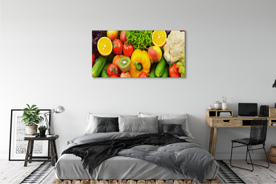 Tableaux sur toile canvas Concombre kiwi choux-fleurs