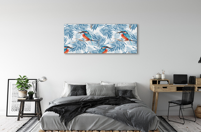 Tableaux sur toile canvas Oiseau peint sur une branche