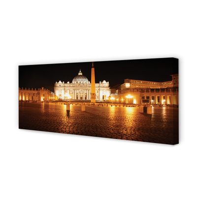 Tableaux sur toile canvas Rome basilica square nuit