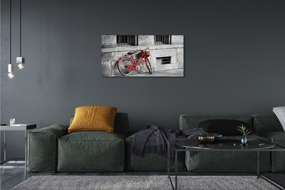 Tableaux sur toile canvas Vélo rouge avec un panier